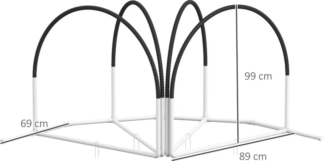 Pawhut Hürdenlaufset D07-042V00 - Agility Set - 1 Stuks - Wit/Zwart