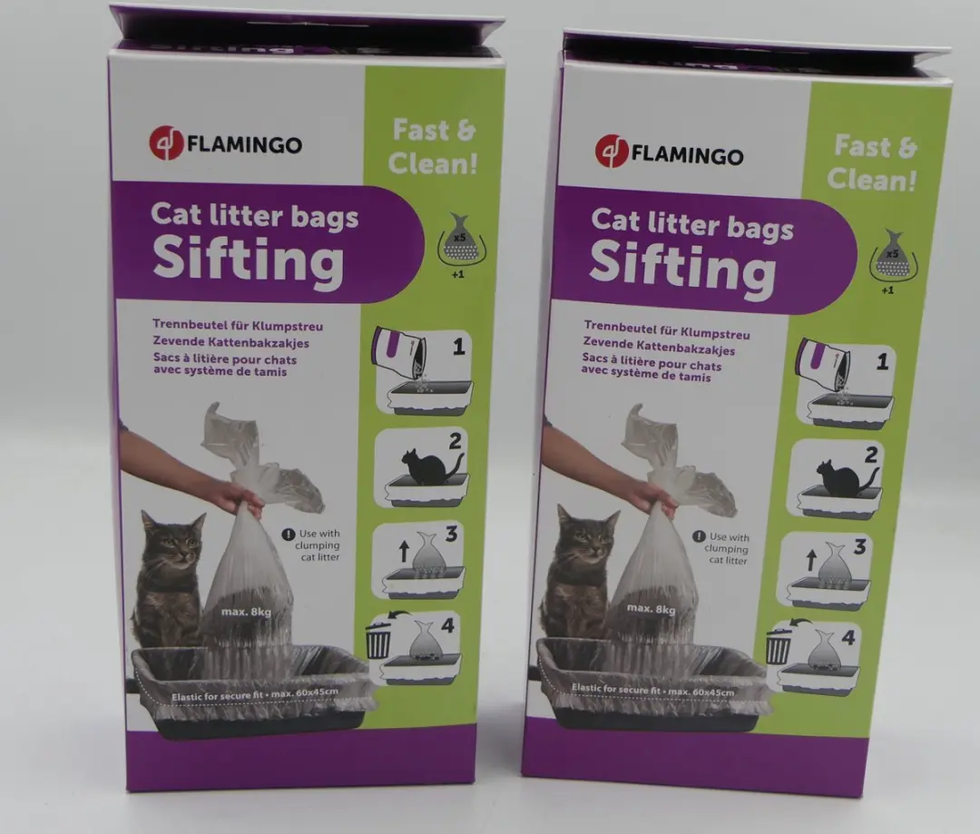 Flamingo Kattenbak Zeefzakken - 10 Stuks (2x5) - 60x45cm