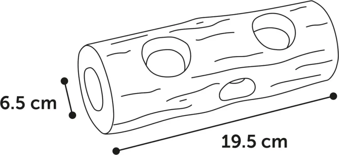 Flamingo Ella Knaagdiertunnel Hout - 1 Stuk