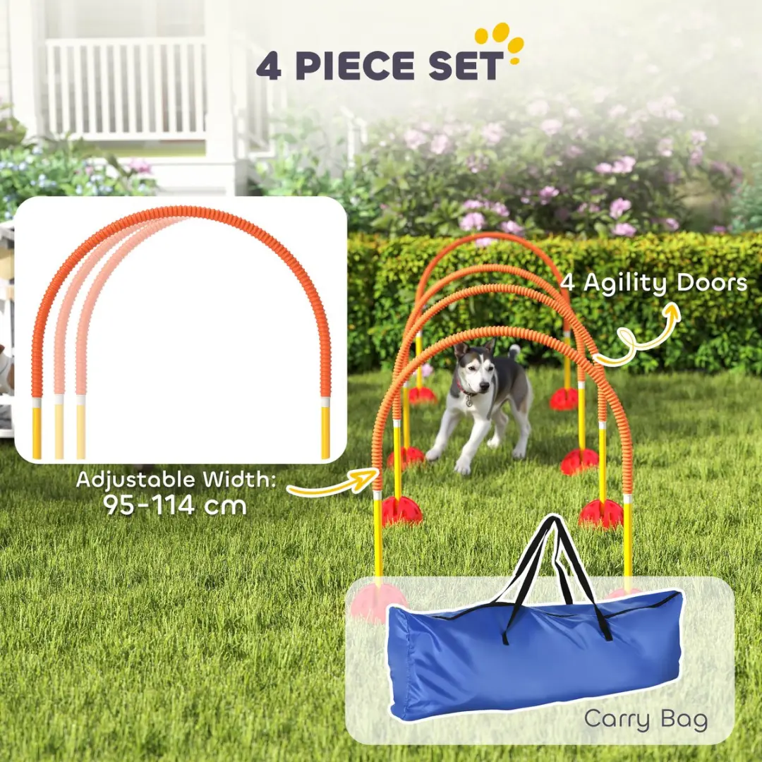 Pawhut Honden Agilityset 5-delig - Meerkleurig