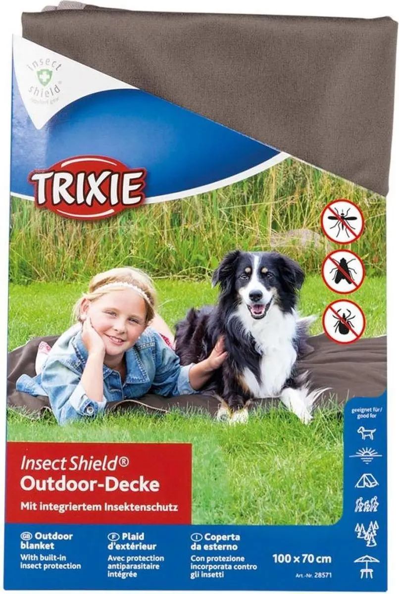 Trixie Insect Shield Outdoor Deken M - 100x70cm - Taupe