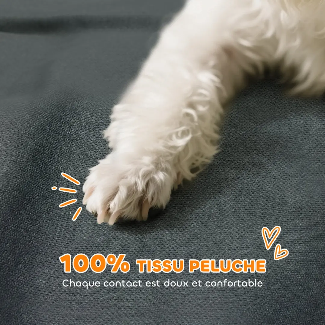 Pawhut Huisdierensofa 66x42x28,5cm - Grijs