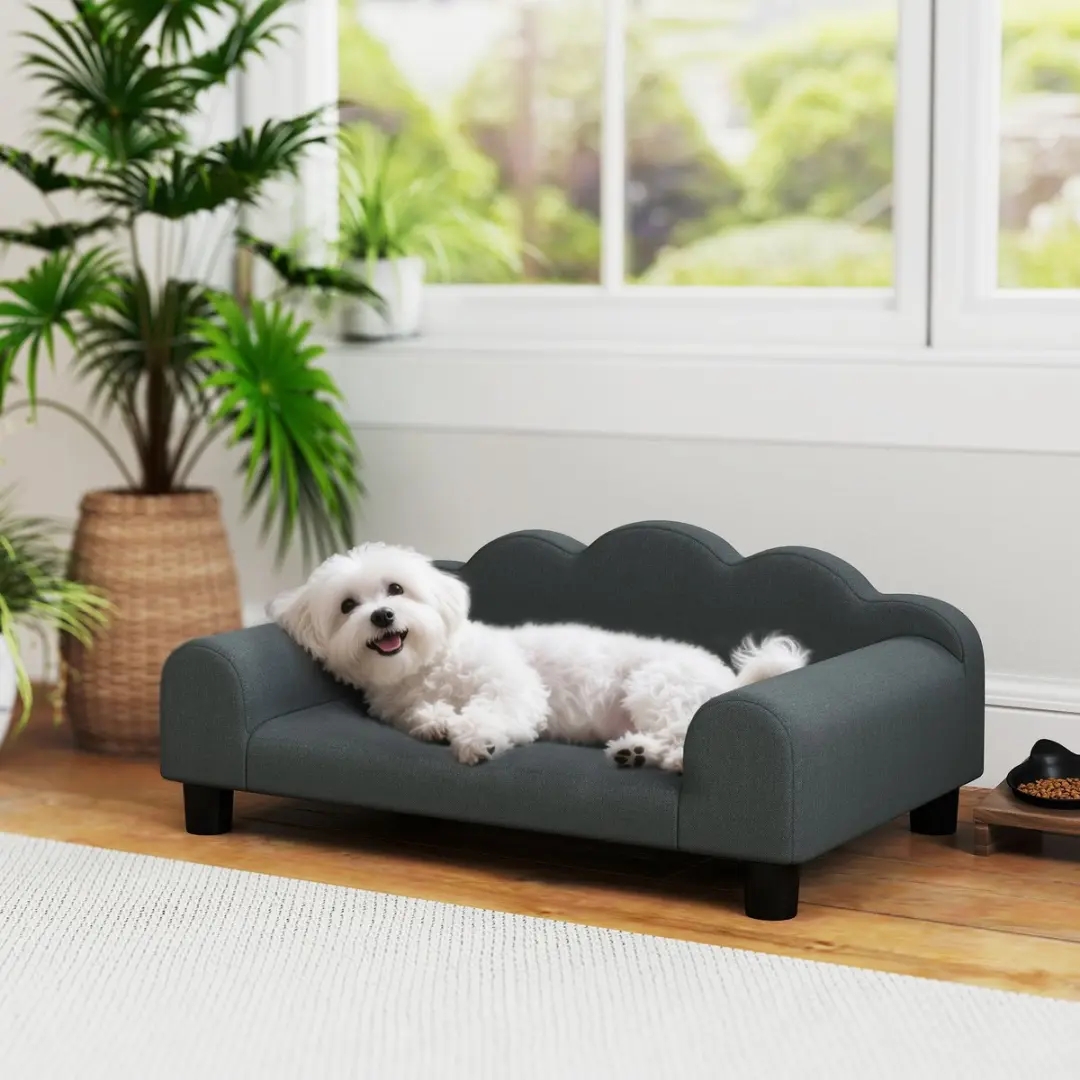 Pawhut Huisdierensofa 66x42x28,5cm - Grijs