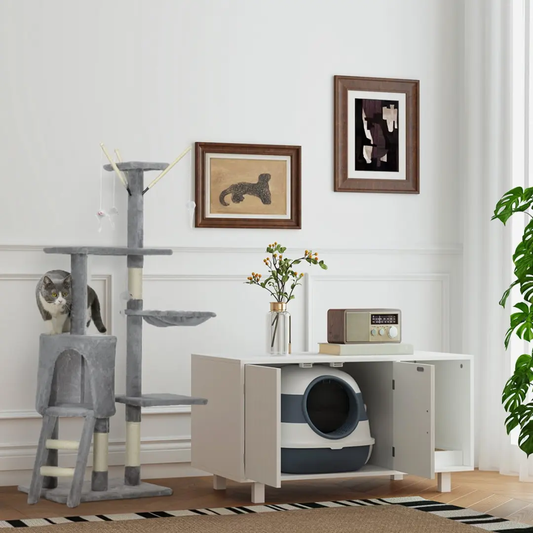 Pawhut Kattenbak met schep D31-066V00