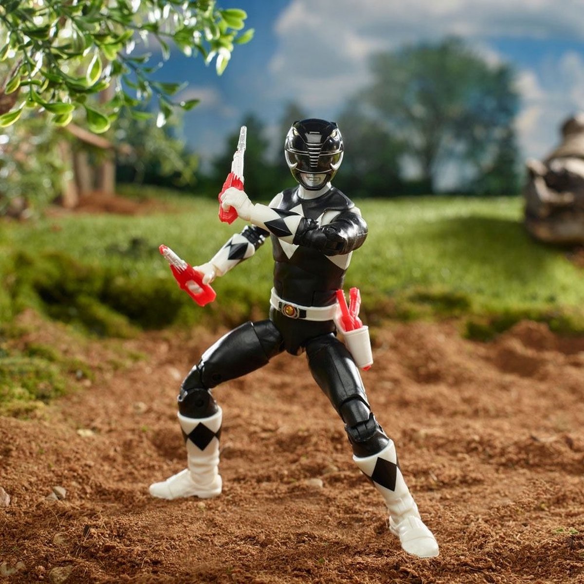 Hasbro Power Rangers Actiefiguur Mighty Morphin Black Ranger 15 cm Lightning Collection Multicolours