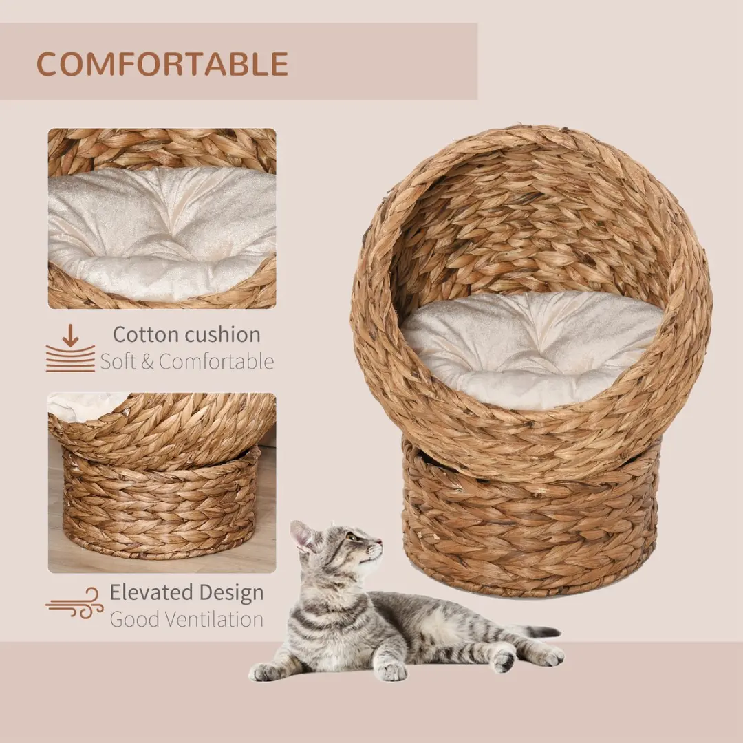 Pawhut Kattenmand met Kussen - Natuur