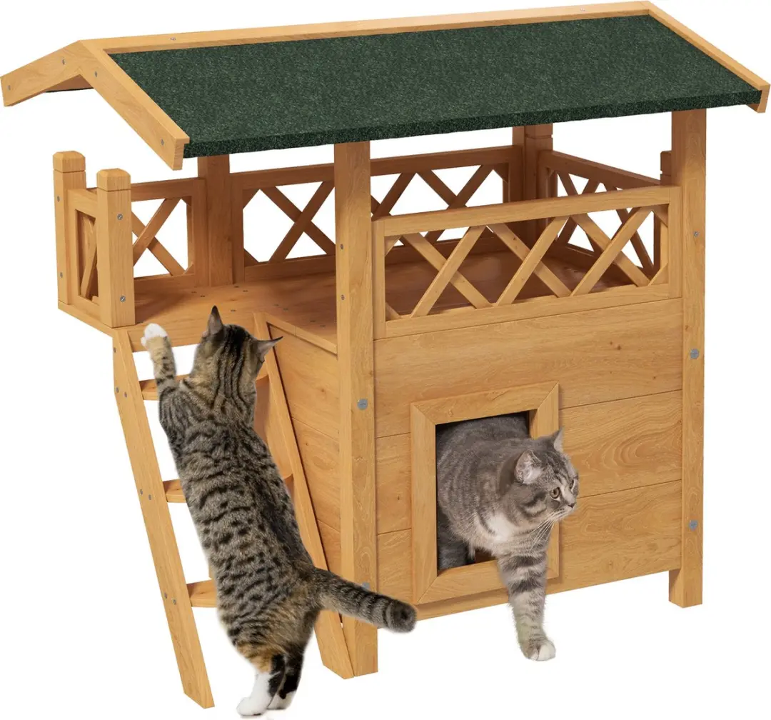 Pawhut Kattenhuis met Trap