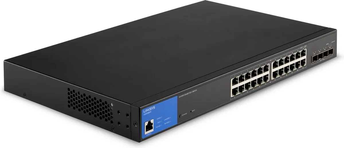 Linksys LGS328MPC - Netwerk Switch - Managed - 24 Poorten - PoE - Zwart