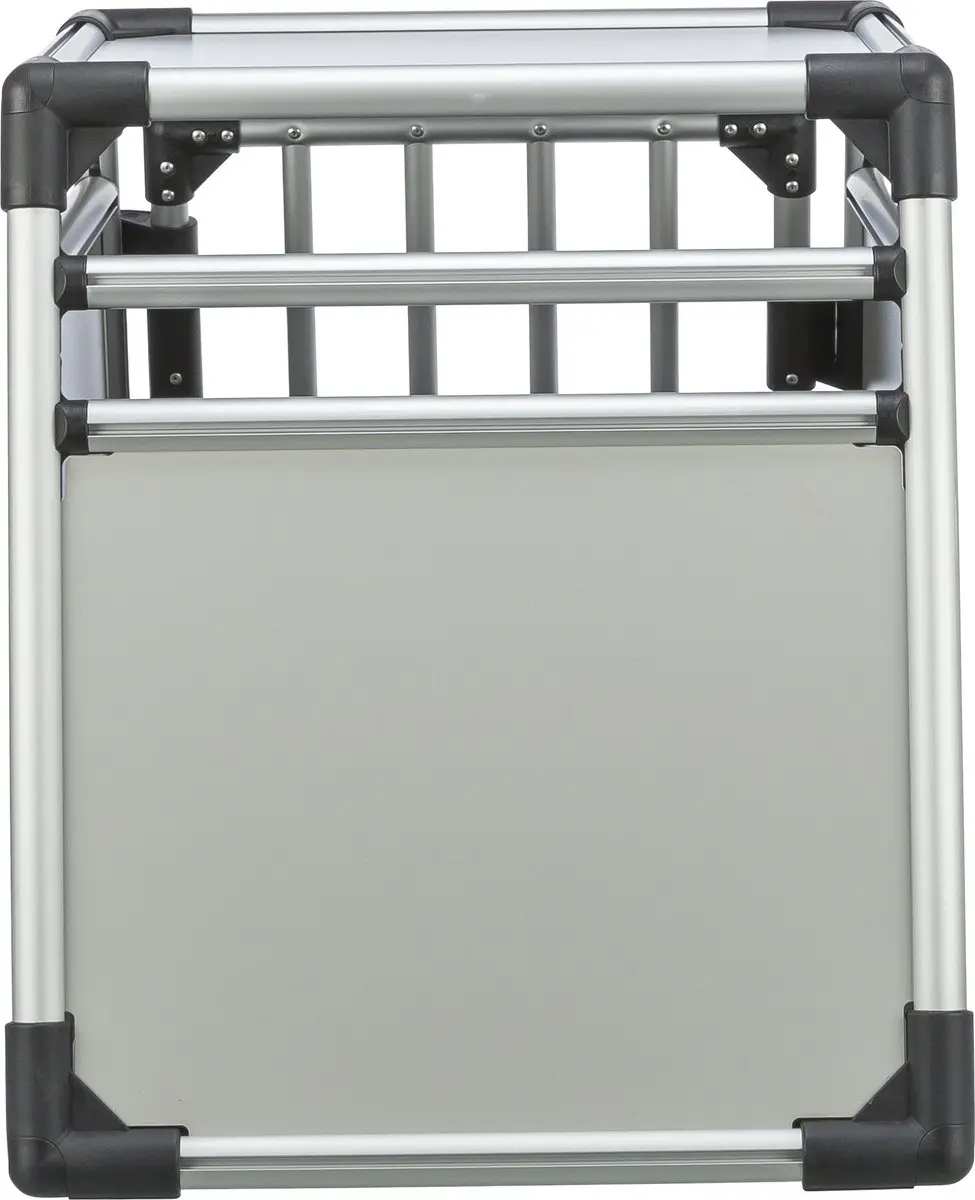 Trixie Hondenbench Transportbox M 55x62x78cm - Zilverkleurig/Zwart