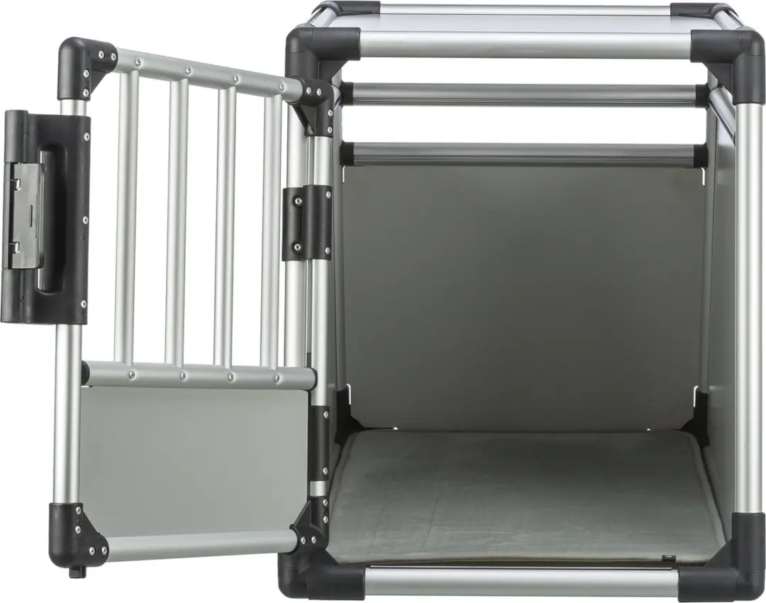 Trixie Hondenbench Transportbox M 55x62x78cm - Zilverkleurig/Zwart - afbeelding 6 van 6
