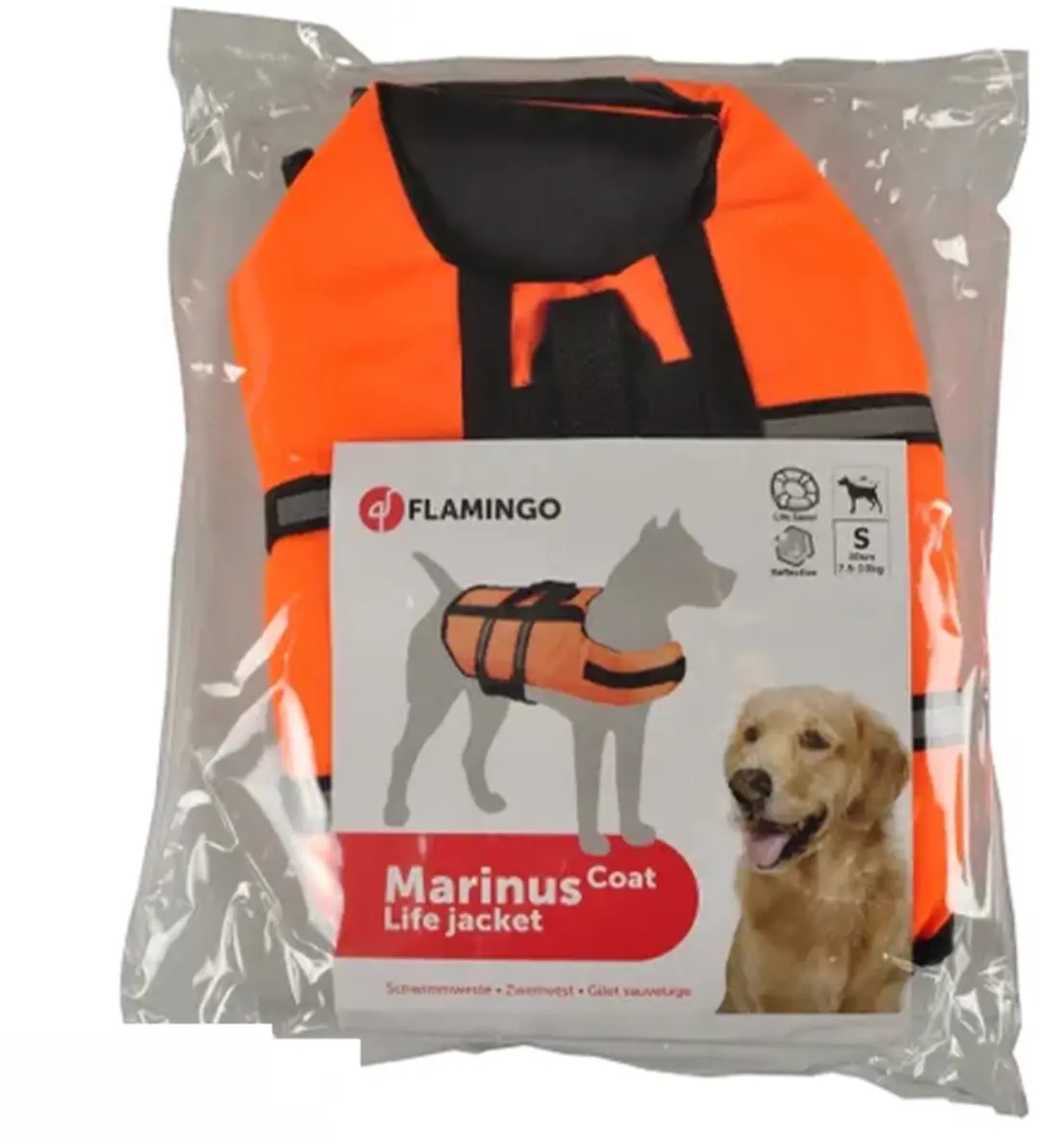 Flamingo Marinus Zwemvest Hond XS - Fluorooranje