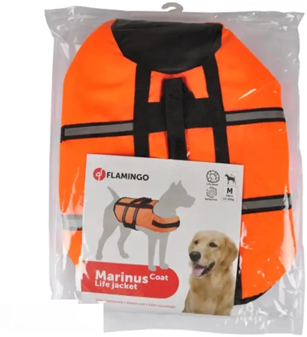 Flamingo Marinus Zwemvest Hond XS - Fluorooranje