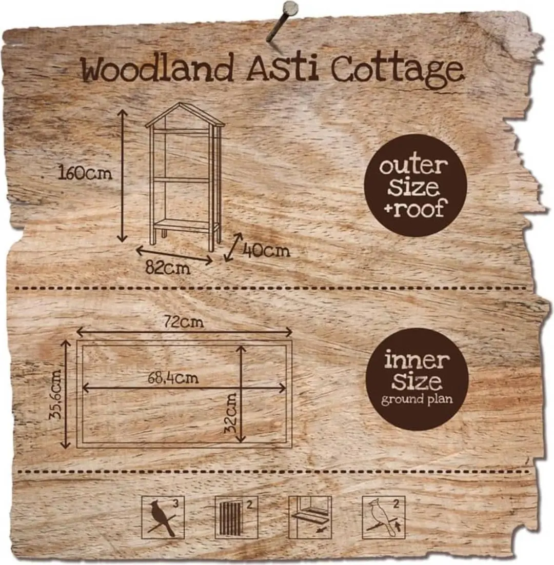 WOODLAND VOLIÈRE ASTI COTTAGE