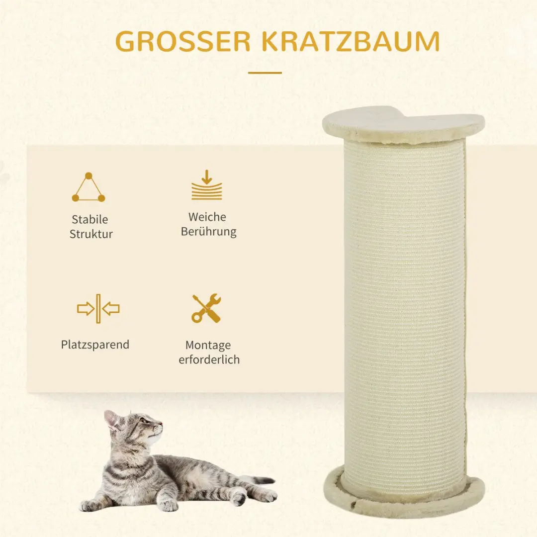 Pawhut Krabpaal D30-553V00 - Ø26cm Beige
