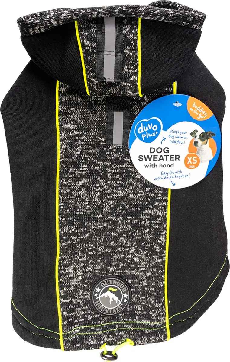 Duvo Dierenkleding Hondensweater Sporty XS - 30cm - Zwart