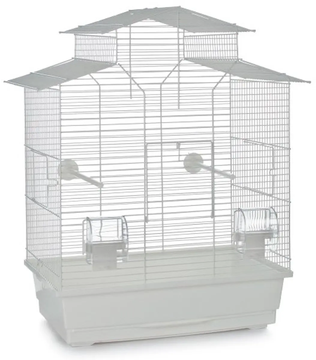 Beeztees Iza 2 Pagode Vogelkooi - Wit 45x28x59,5cm
