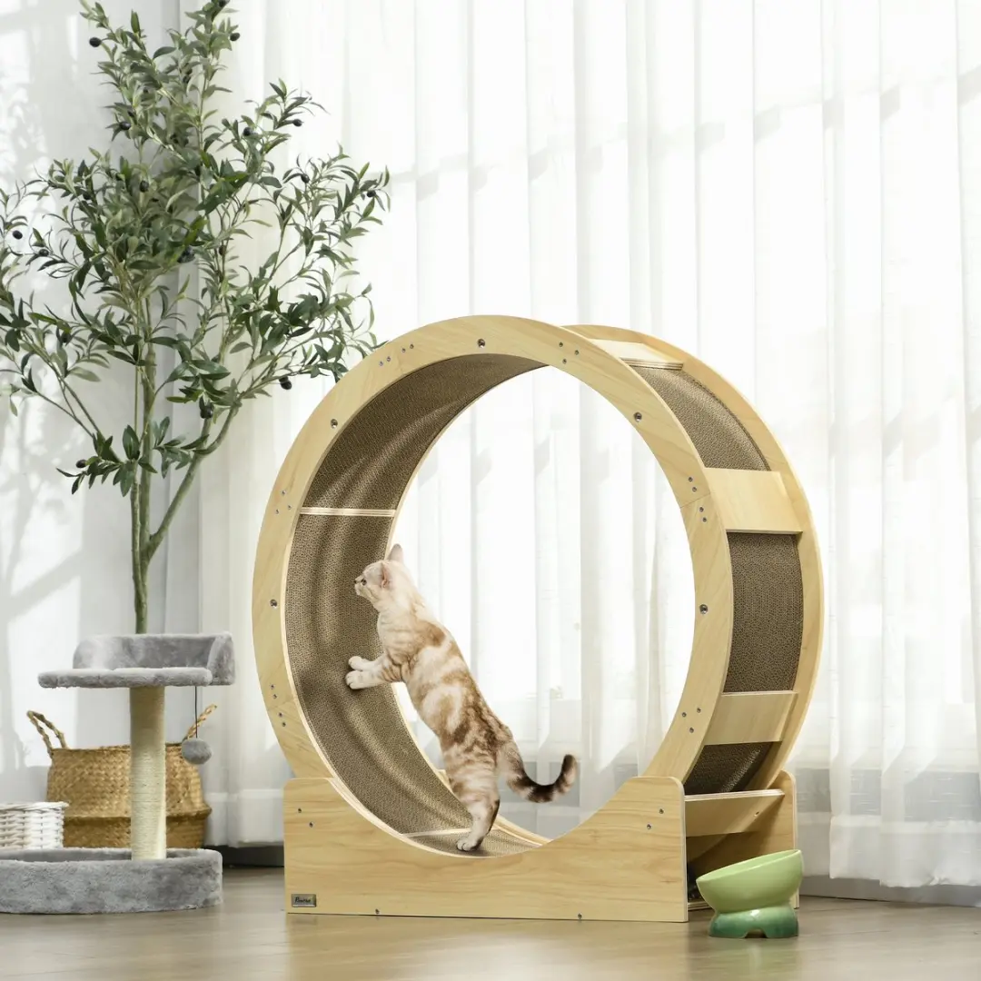 Pawhut Katzenlaufrad 91cm - Eiken