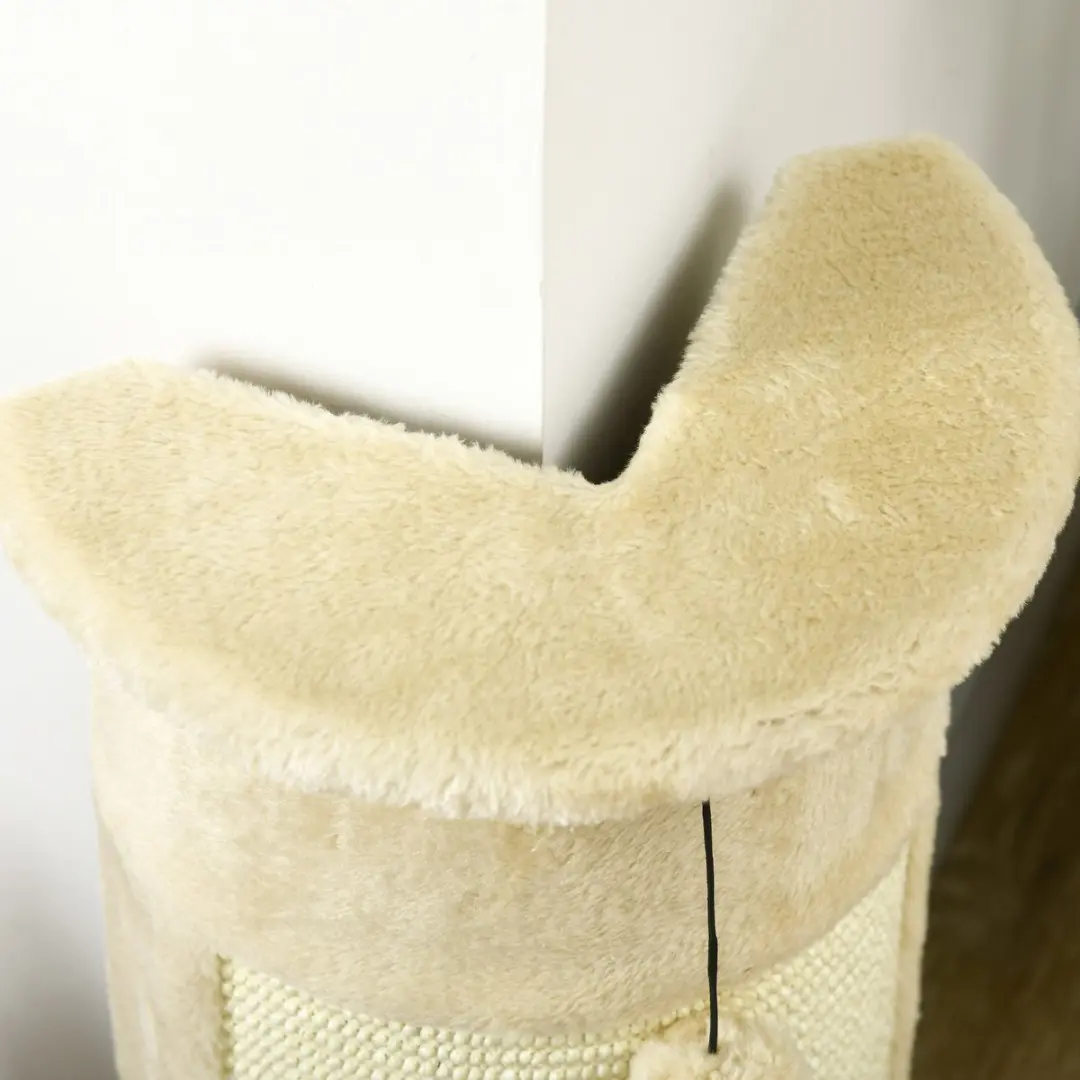 Pawhut Kratzstamm Krabpaal 58cm - Sisal - Cremewit