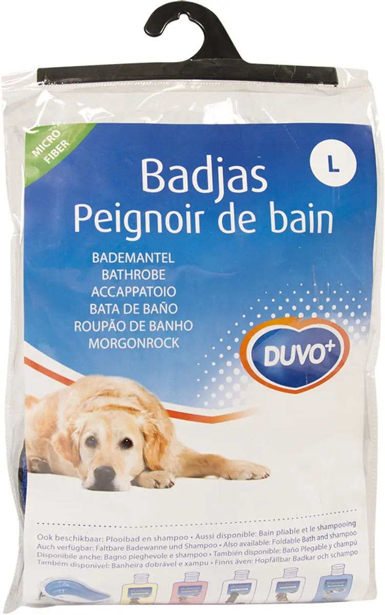 Duvo+ Honden Badjas - Blauw - 68 cm
