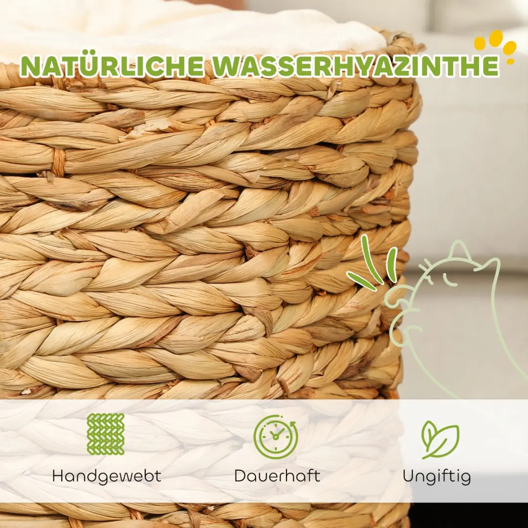 Pawhut Kratztonne 50cm - 2 Holtes - Hellbraun