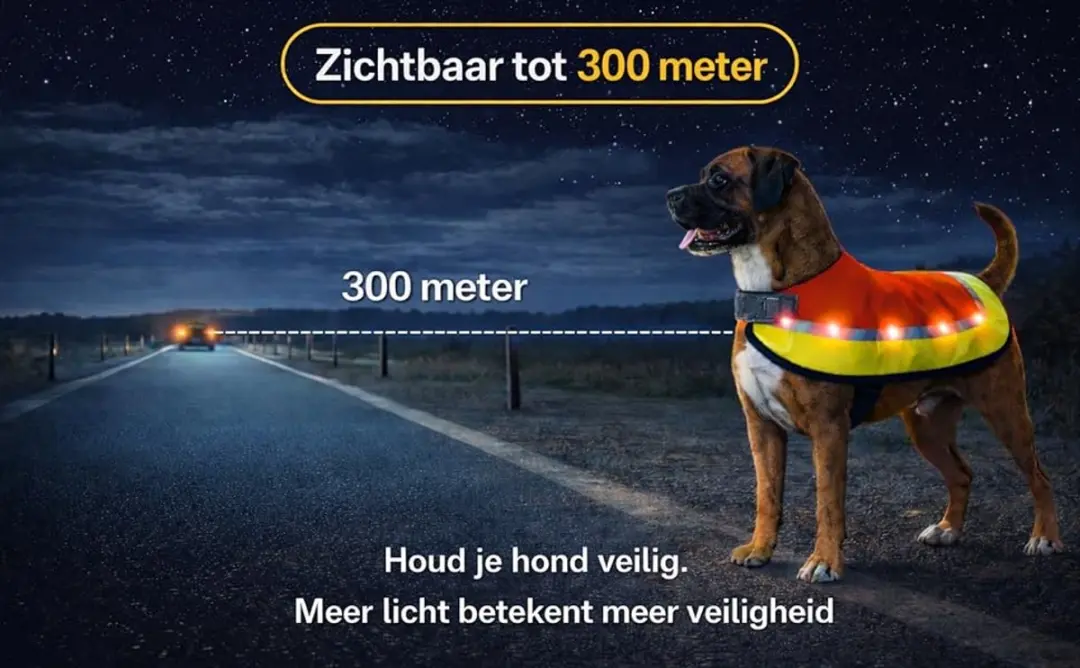 Flamingo Simi Fluo Regenjas Hond M - Oranje