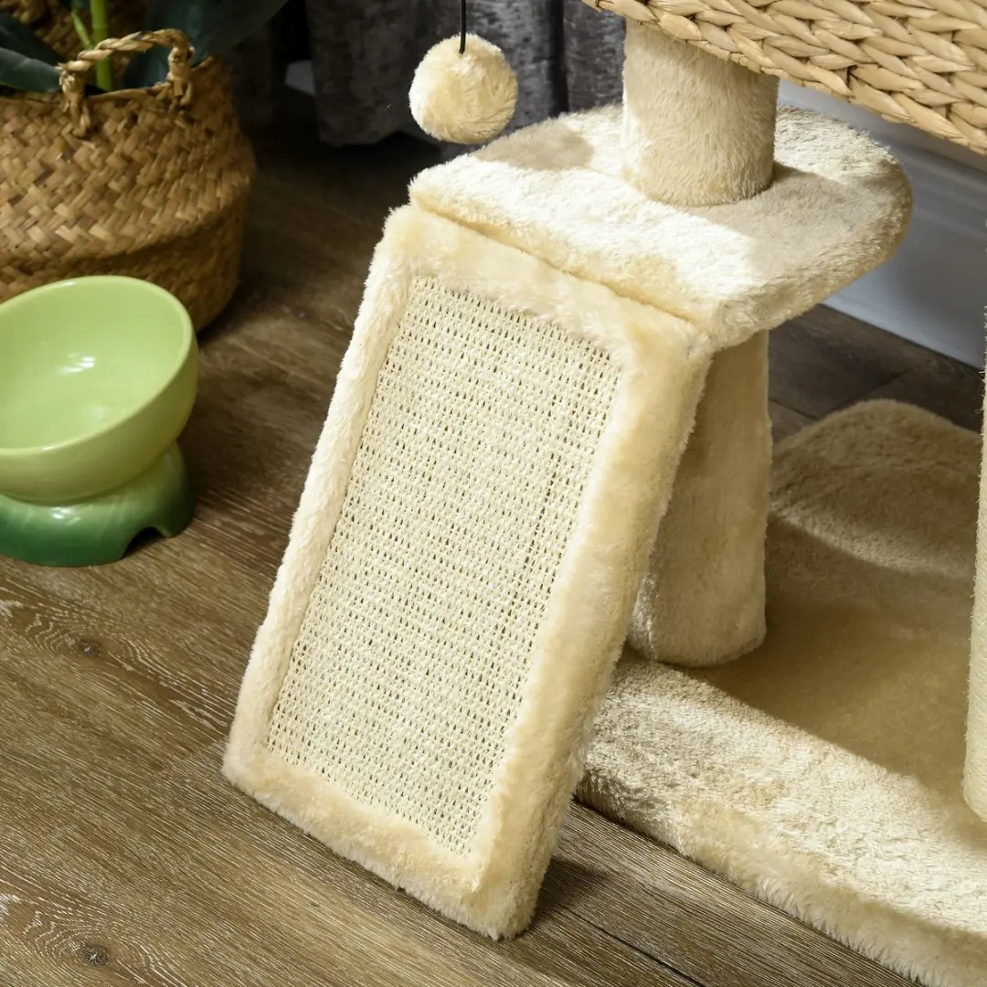 Pawhut Krabpaal 9-Voudig Beige - 60x40x98cm