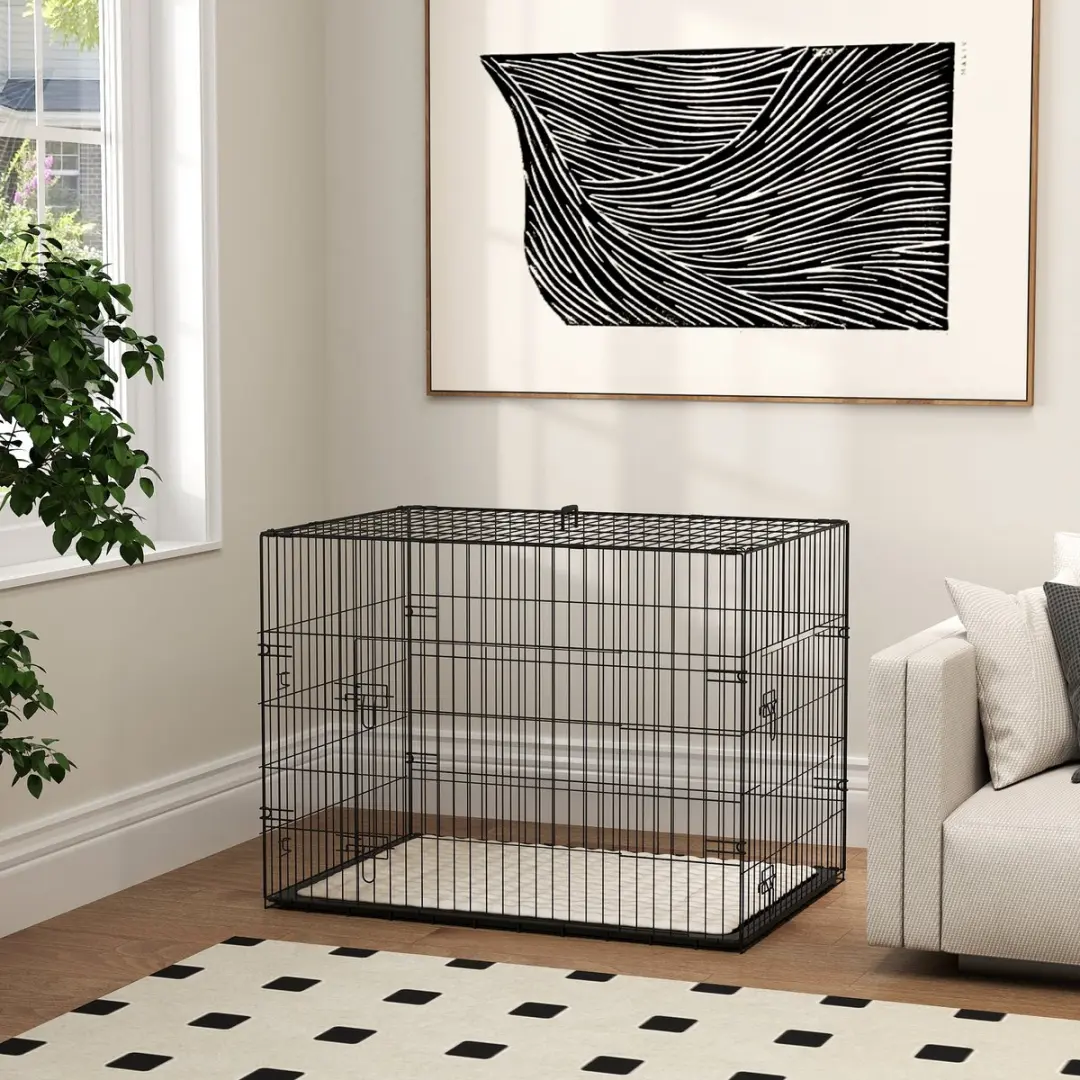 Pawhut Hondenkooi Staaldraad 91x62x68cm