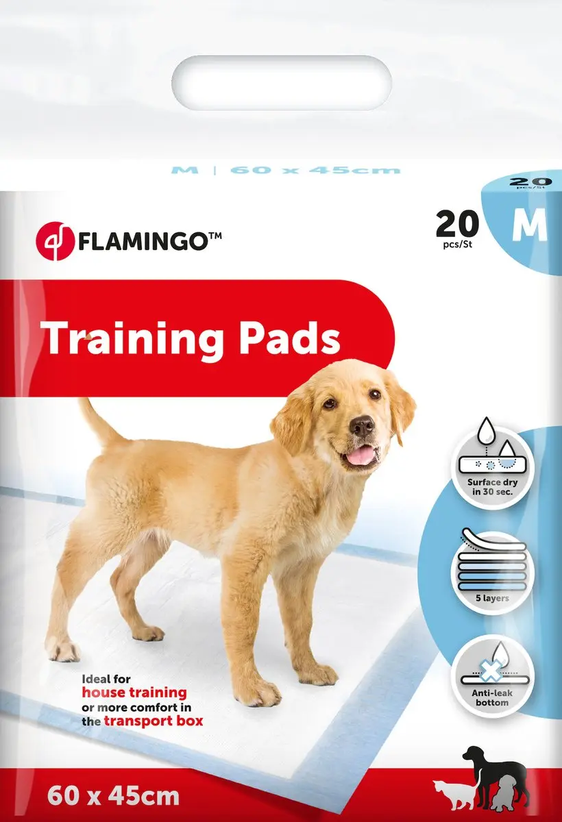 Flamingo Puppy Trainingsmat 60x45cm - 20 Stuks