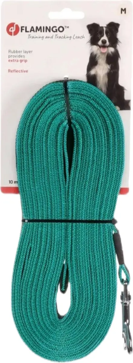 Flamingo Xeno Trainingslijn Honden 15m 20mm - Turquoise