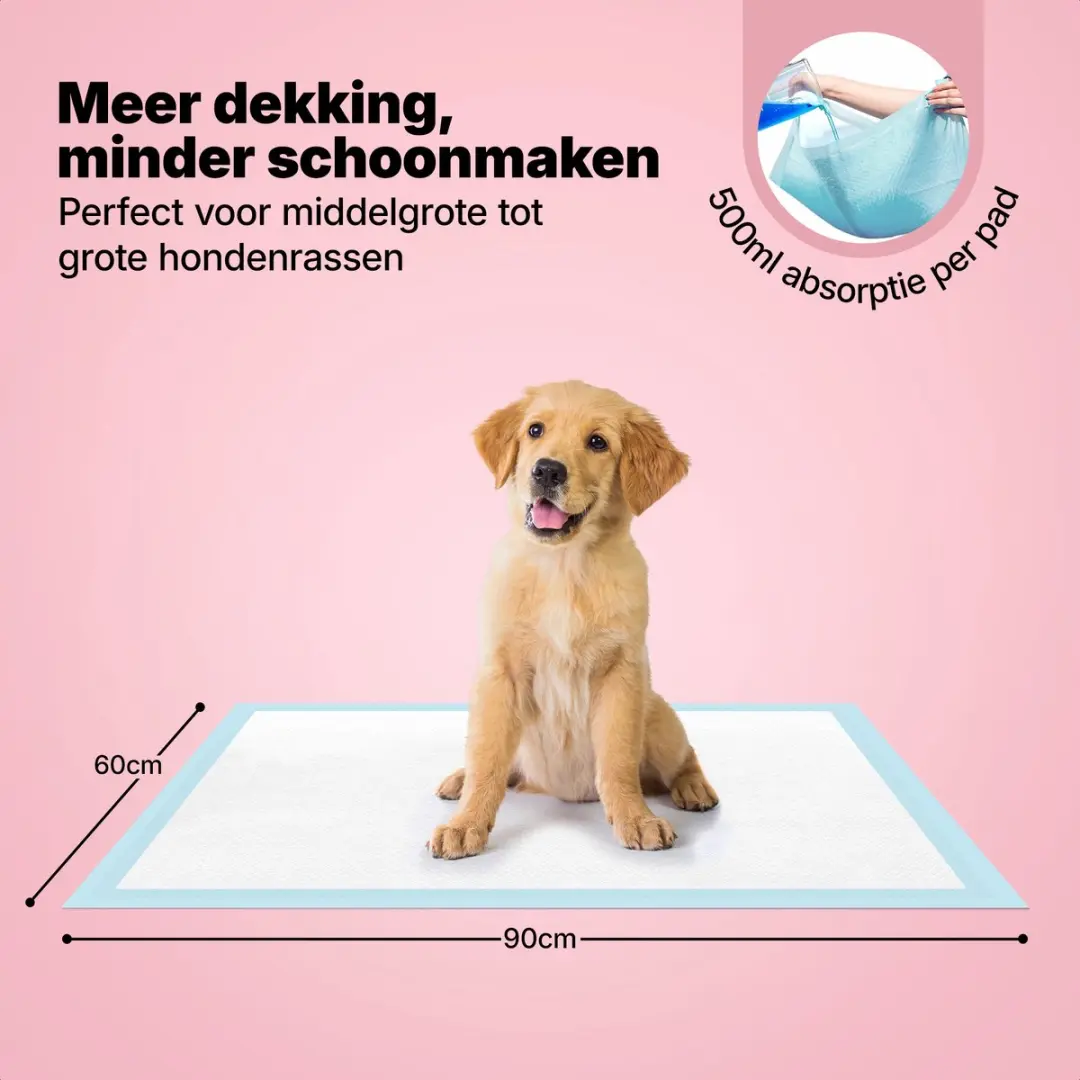 Jake and Jacky Puppy Training Pads 60x90cm - 120 Stuks