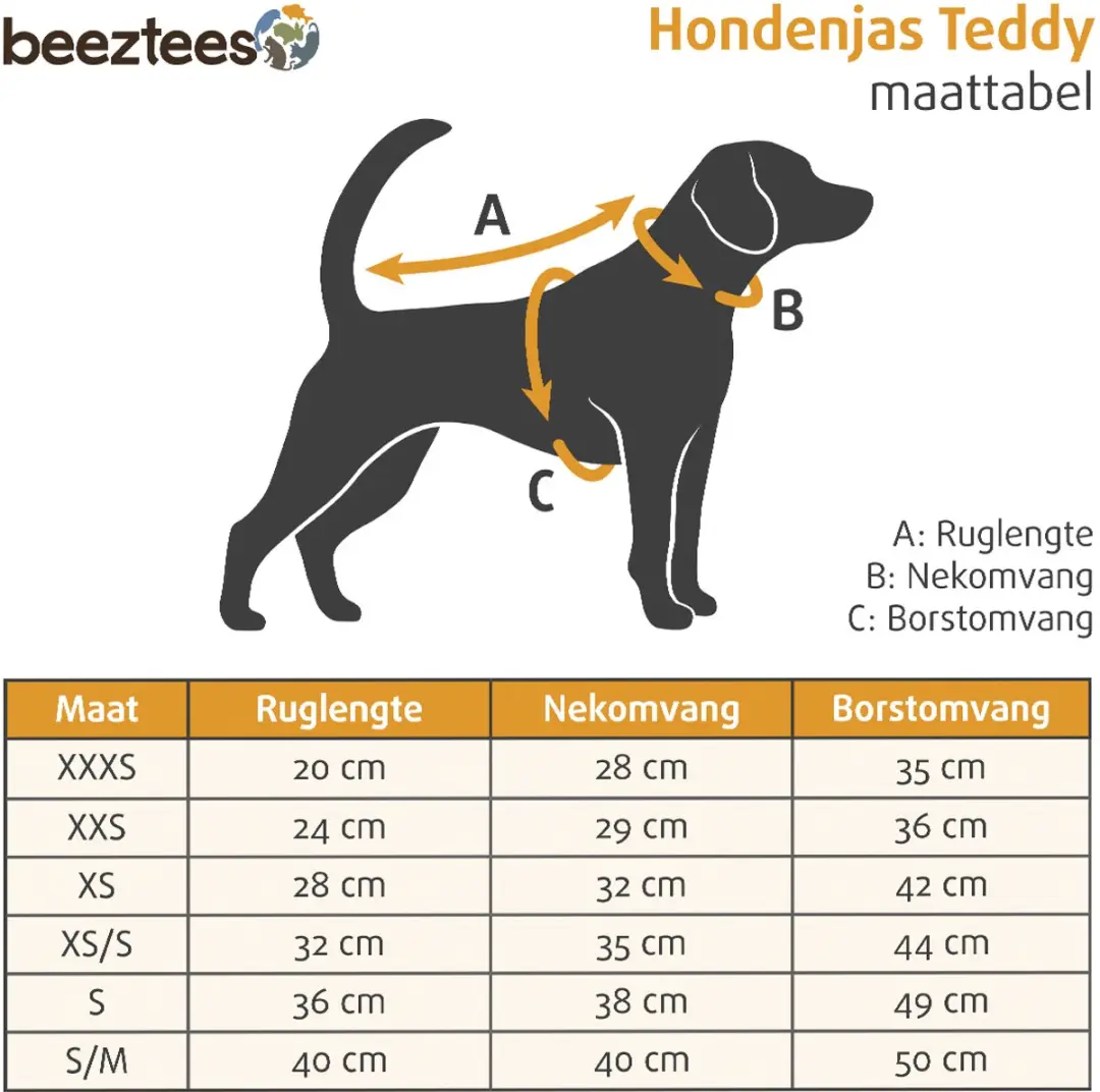 Beeztees Hondenjas Teddy - 20 - Beige