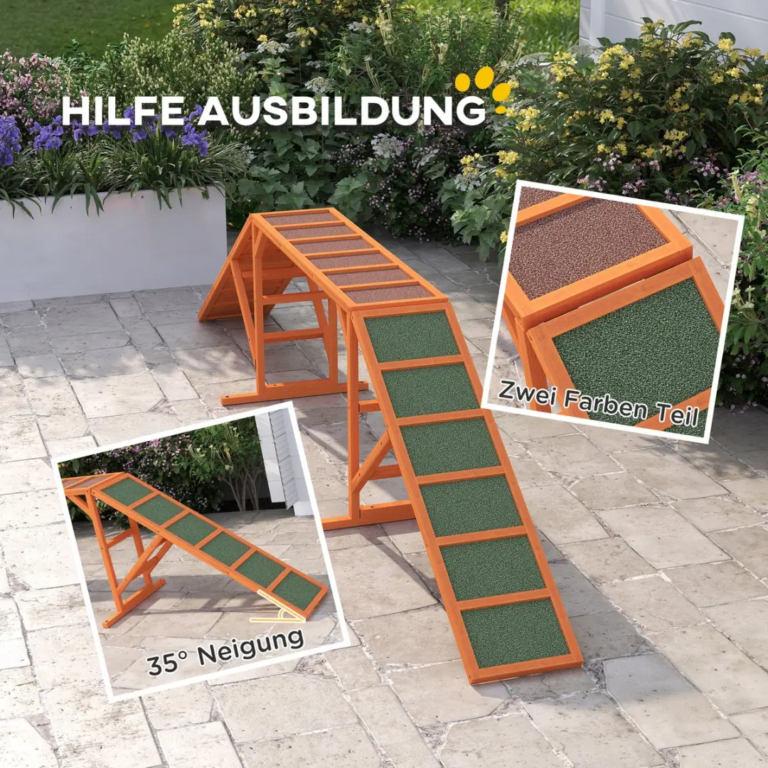 Pawhut Honden Agility Steg - 335x55x60cm - Orange - afbeelding 6 van 6