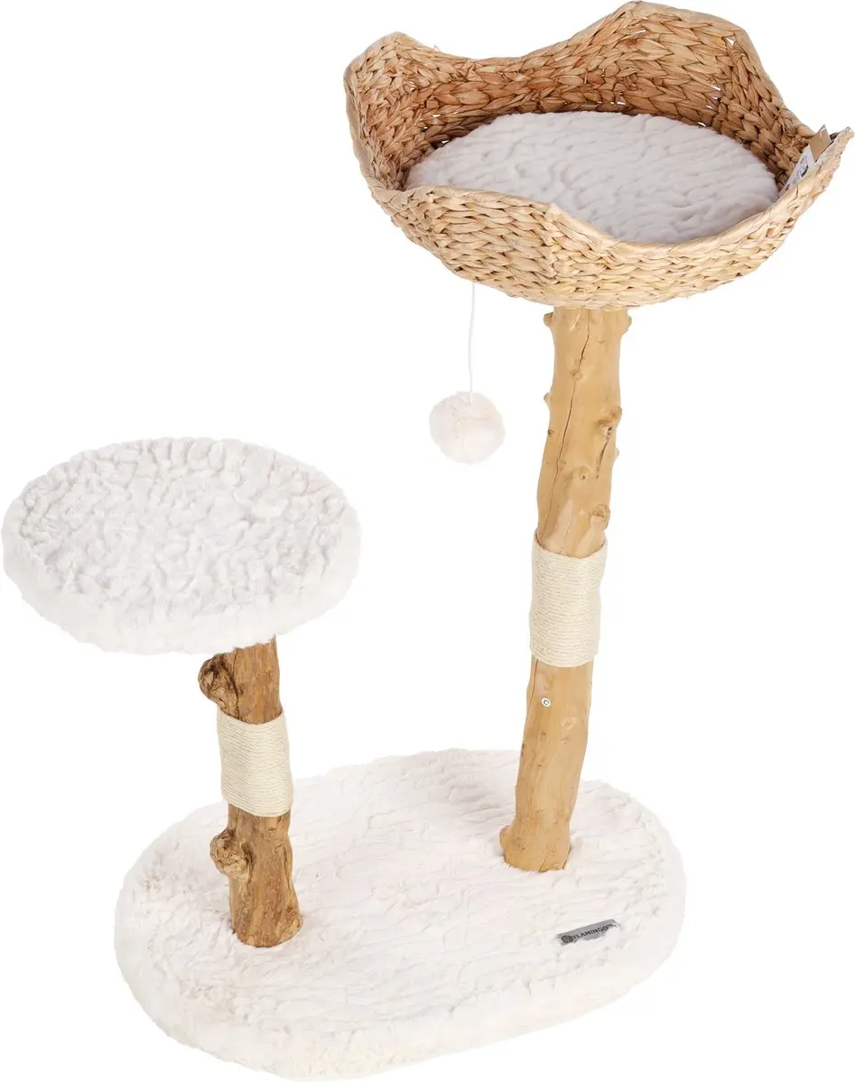 Flamingo Design Line Fidel Krabpaal 75x42x98cm - 2 Ligplekken - Beige
