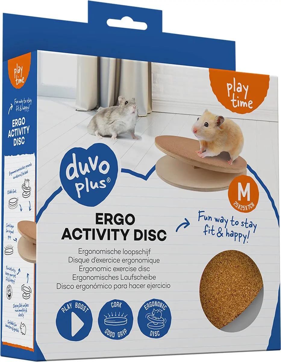 Duvo Ergonomische Loopschijf Kurk M - 25x25x7cm Houtkleur