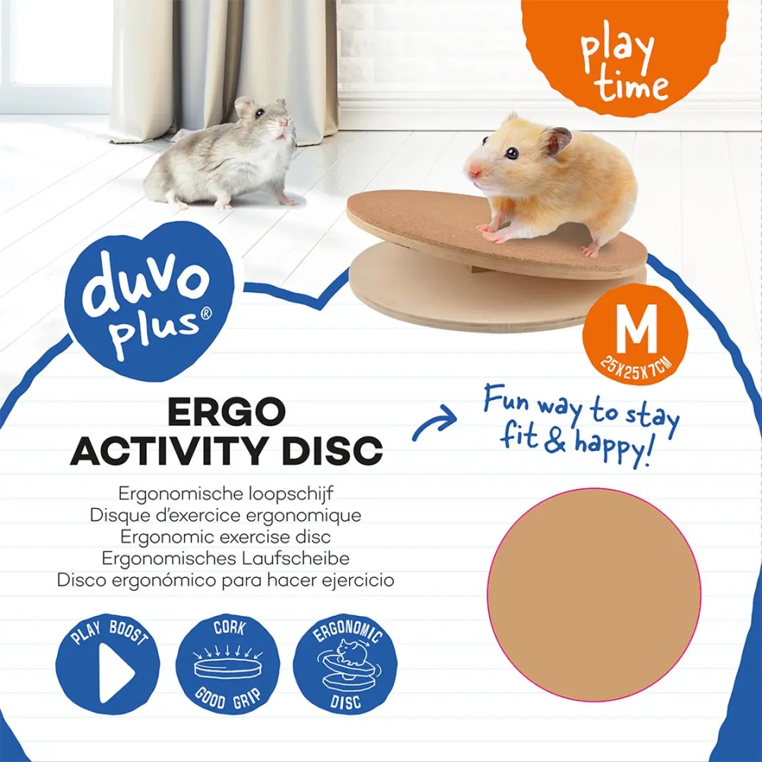 Duvo Ergonomische Loopschijf Kurk M - 25x25x7cm Houtkleur