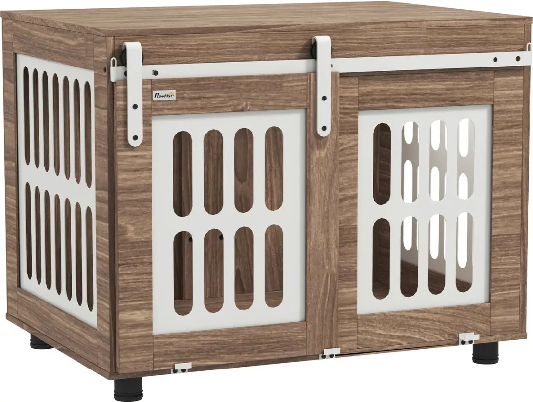 PawHut-Hondenkooi-Spaanplaat-80x59x63cm-Walnoot