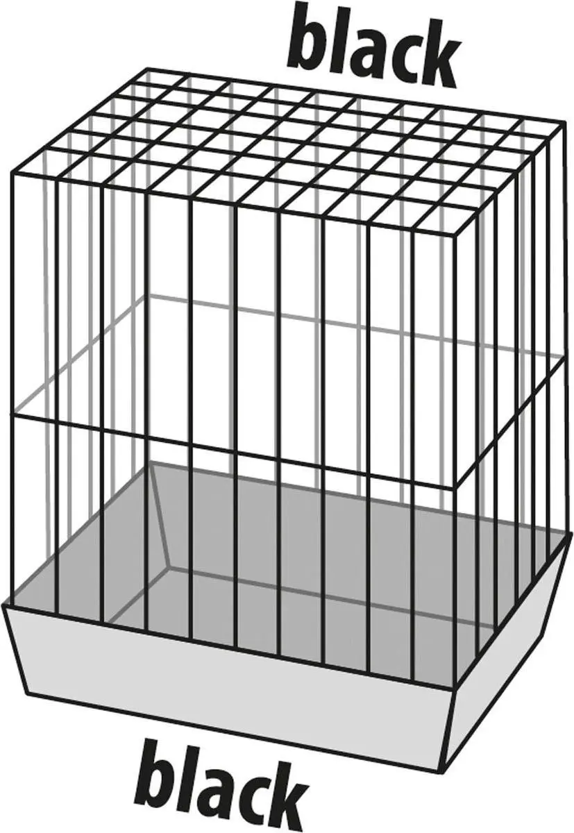 Flamingo Vogelkooi Klara 2 - 45x28x62.5cm - Zwart