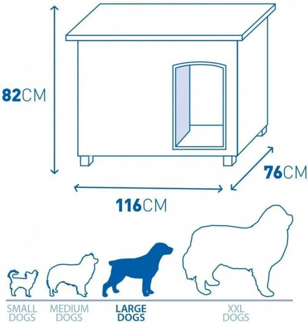Duvo+ Balto 3 Hondenhok - 116x76x82cm - Grijs/Wit