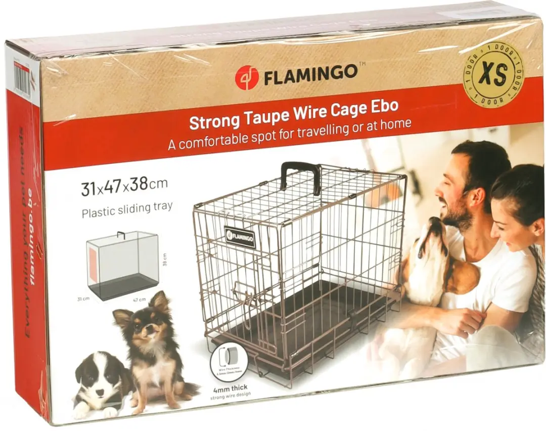 Flamingo Hondenbench XS Taupe - 47x31x38 cm