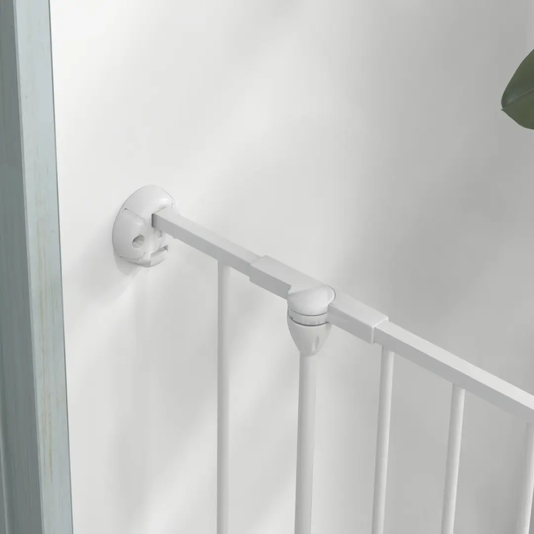 Pawhut Welpenuitloop 90cm - 6-delig Absperrgitter - Wit