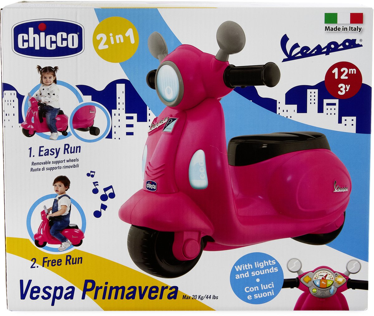 Chicco Loopwagen Vespa Primavera Italy Junior 55 X 45 Cm Roze