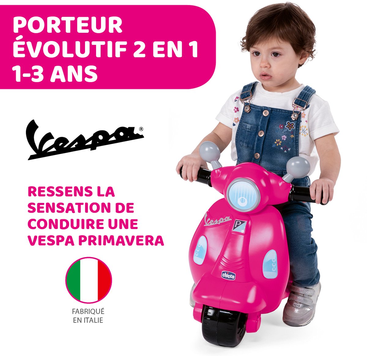 Chicco Loopwagen Vespa Primavera Italy Junior 55 X 45 Cm Roze