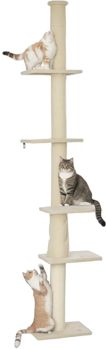 Pawhut Krabpaal Cremewit 225-275cm
