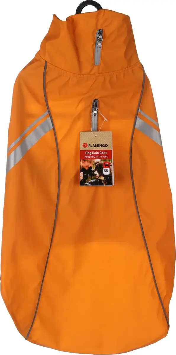 Flamingo Regenjas Pomi Oranje XL - Waterdicht met reflectie