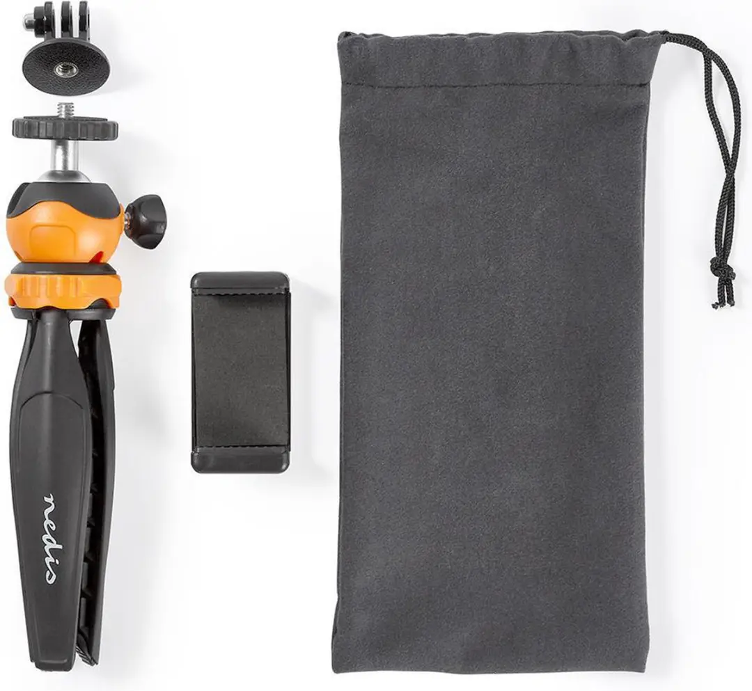 Nedis ACMT10BK Statief - 1.5kg - 11-16cm - Oranje/Zwart