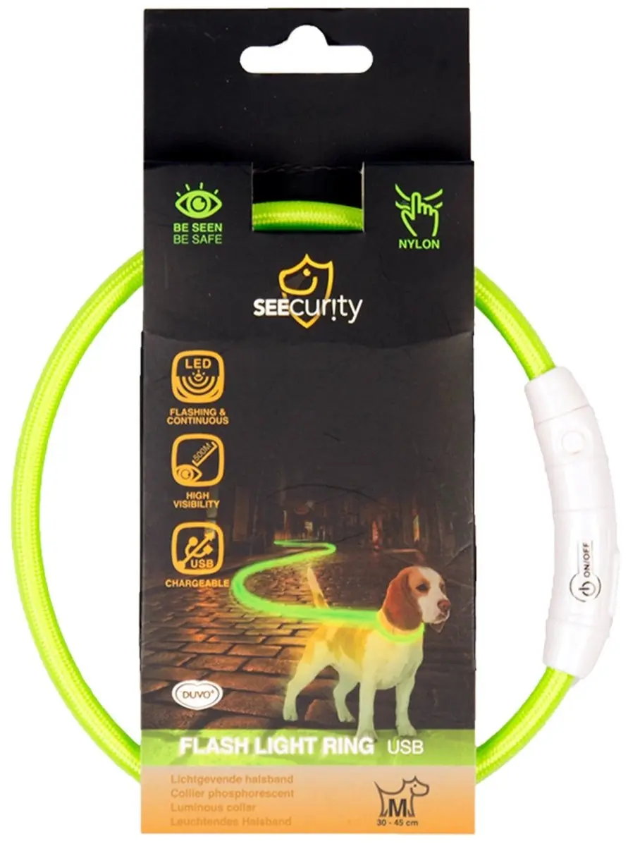 Ring flash licht usb nylon 65cm groen