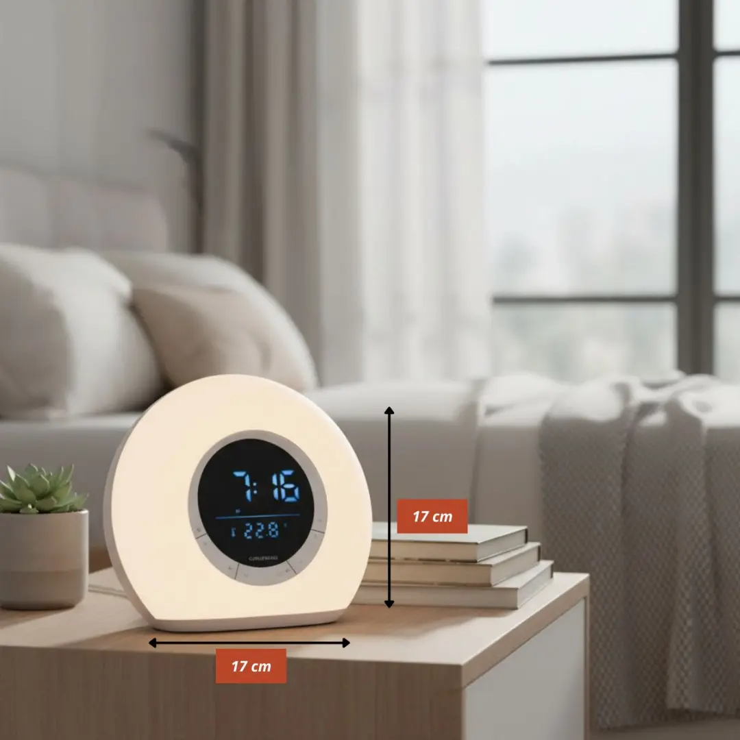 Grundig Wake-Up Light Wekker 2025 - Lichtwekker met Radio & Bluetooth - Wit - afbeelding 6 van 6