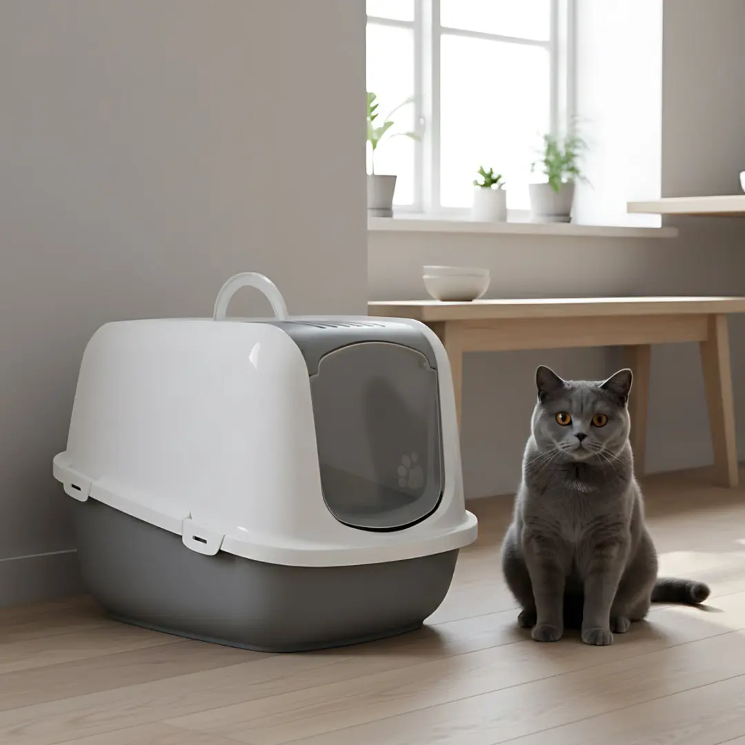 Savic Nestor Jumbo Kattenbak XL - 66,5x48,5x46,5cm - Grijs/Wit