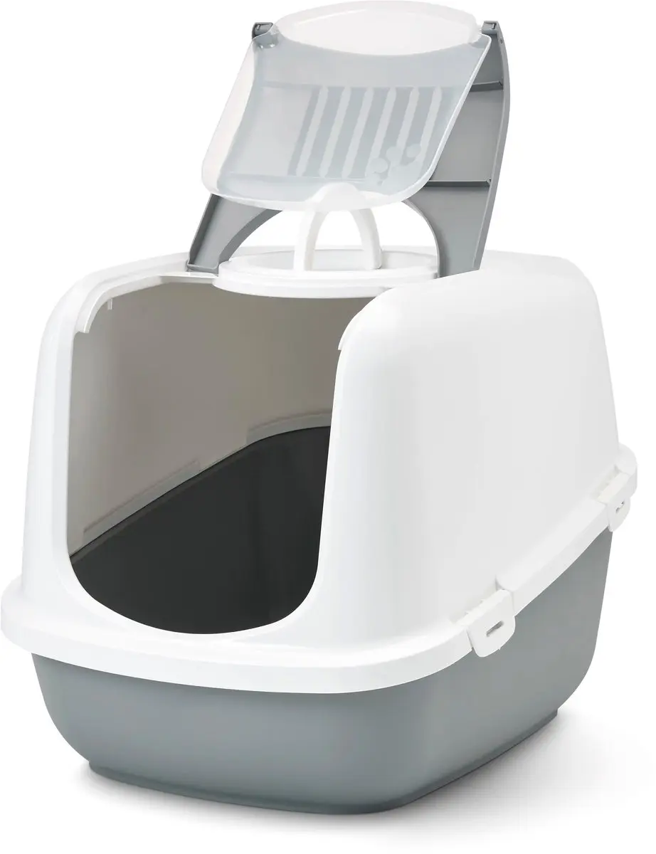 Savic Nestor Jumbo Kattenbak XL - 66,5x48,5x46,5cm - Grijs/Wit