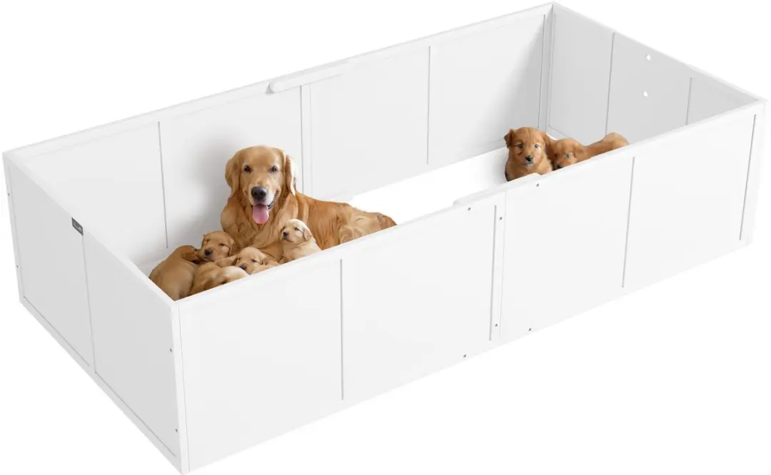Pawhut Wurfkiste voor Pups 196x96x48cm